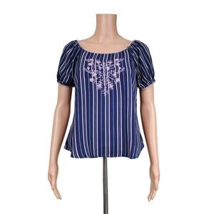 EAM Short Sleeve Top Women's Size Small